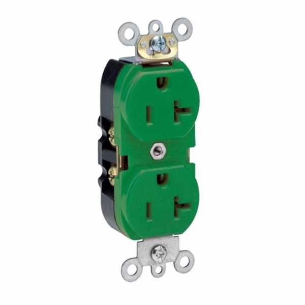 Leviton ELECTRICAL RECEPTACLES DUPLEX FEDSPEC 20A/125V 5362-GNS